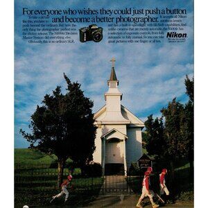 1989 Nikon Camera Vintage Print Ad (L11)